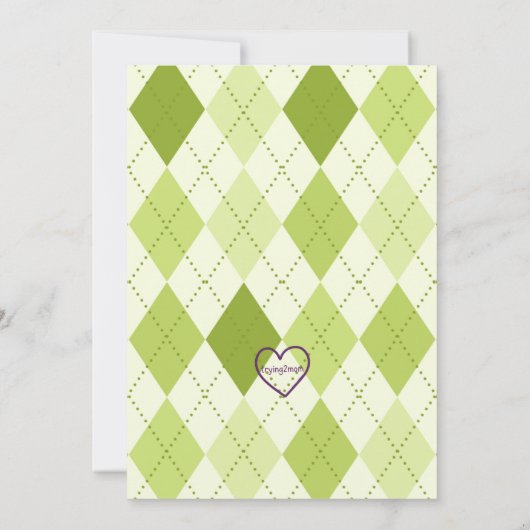 Hole In One, Pink Golf 1st Birthday 招待状 (裏面)