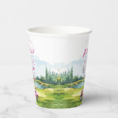 Hole In One Pink Golf 1st Birthday  紙コップ (右)