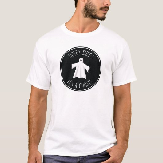 Holeyシートそれは幽霊-ハロウィンの白いTシャツです Tシャツ (正面)