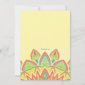 Holiの黄色く幸せな招待状 招待状 (裏面)