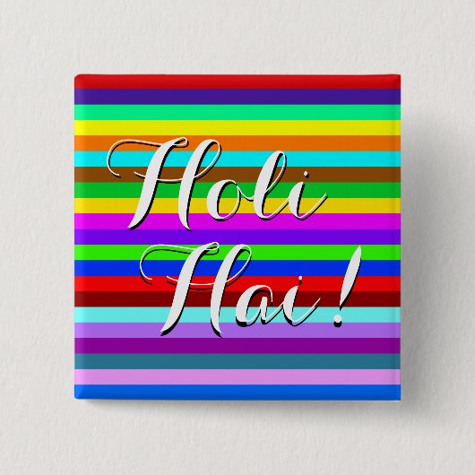 HOLIカラーストライプのパターン+アイディア 缶バッジ (正面)