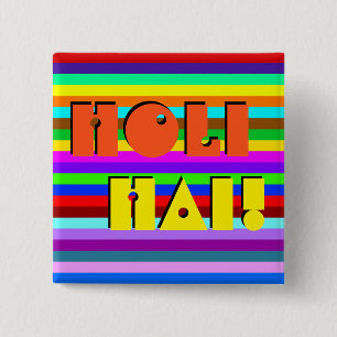 HOLIカラーストライプのパターン+アイディア 缶バッジ