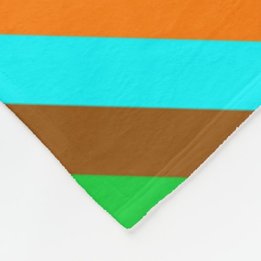 HOLIカラーストライプアイディアスワーズ模様+お客様の渦 フリースブランケット (角)