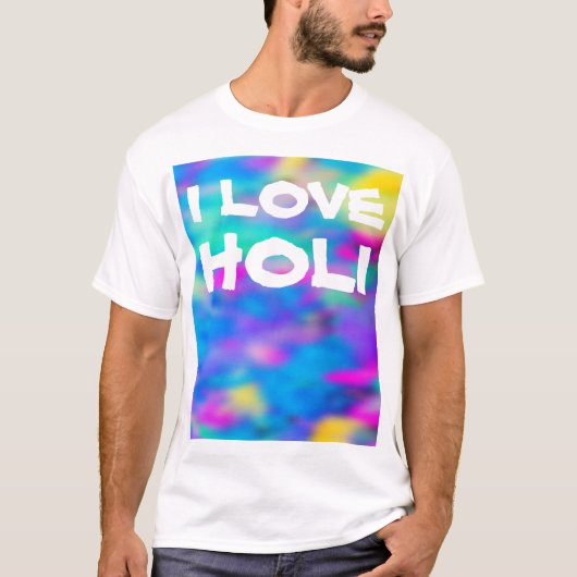 HOLIフェスティバルの色2 +あなたのアイディア Tシャツ (正面)