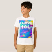 HOLIフェスティバルの色2 +あなたのアイディア Tシャツ (正面フル)