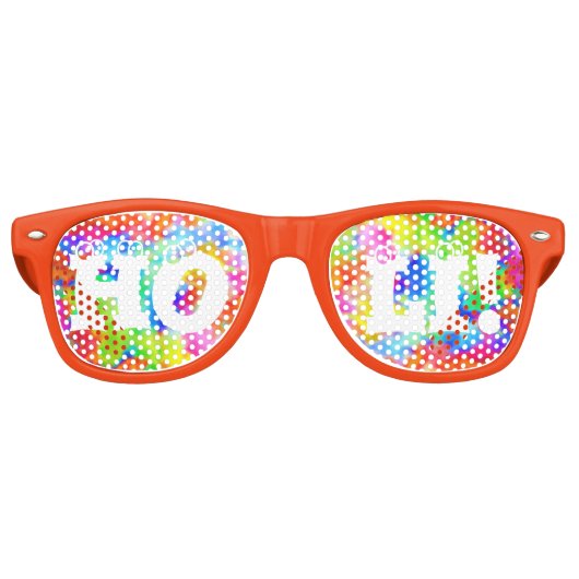 HOLIフェスティバルの色+あなたのアイディア レトロサングラス (正面)