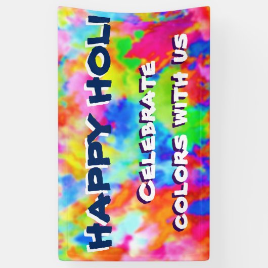 HOLIフェスティバルの色+あなたのアイディア 横断幕 (縦)