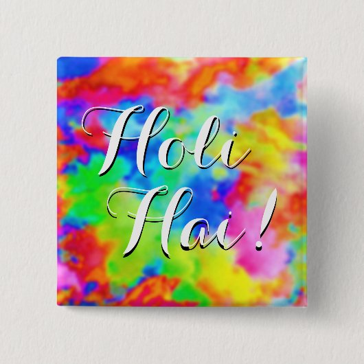 HOLIフェスティバルの色+あなたのアイディア 缶バッジ (正面)