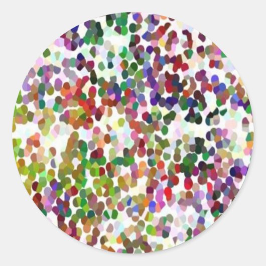 HOLI – カラーのフェスティバル--エレガントカラー数々のドット ラウンドシール (正面)