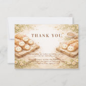 Holi Cannoli Whimsical Bakery 1st Birthday サンキューカード (正面)