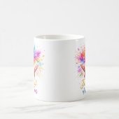 Holi Festival Hands Throwing コーヒーマグカップ (中央)