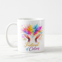 Holi Festival Hands Throwing コーヒーマグカップ