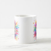 Holi Festival Tiger Watercolor Artistic Mug コーヒーマグカップ (中央)