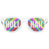 HOLI HAIの色のストライプアイディアパターン+お客様のパターン レトロサングラス (正面)