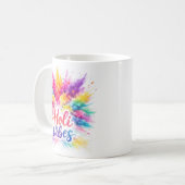 Holi Vibes - Bunte Typografie Tasse コーヒーマグカップ (正面左)