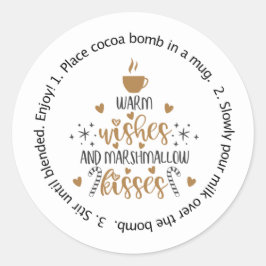 Holidacocoa爆弾シール、ホットチョコレート爆弾ラベル ラウンドシール