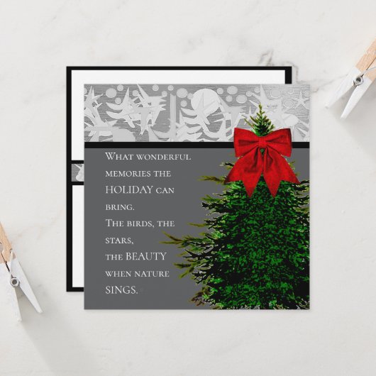 HOLIDAYカード5.25x5.25 カード (正面/裏面インサイチュ)