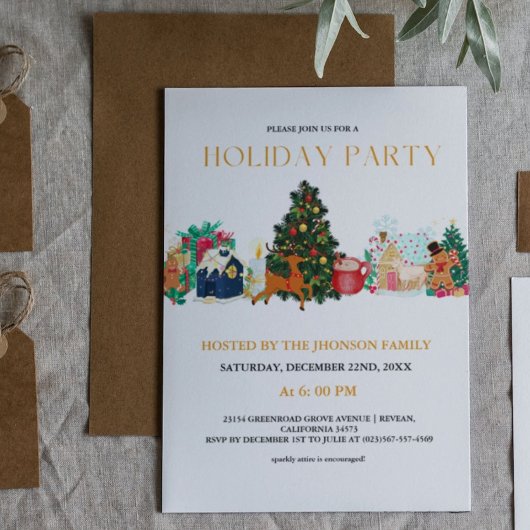 HOLIdayパーティファミリークリスマスパーティー シーズンカード