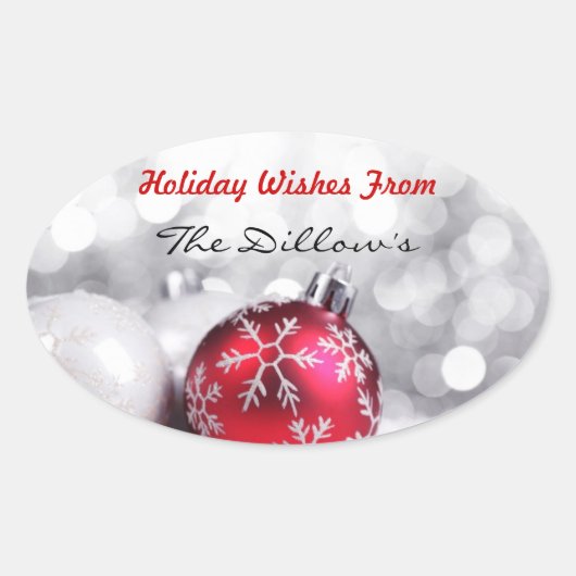 HOLIDAY封筒用シール&ステッカーテンプレート 楕円形シール (正面)