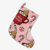 Holiday ラージクリスマスストッキング (正面 (吊り時))
