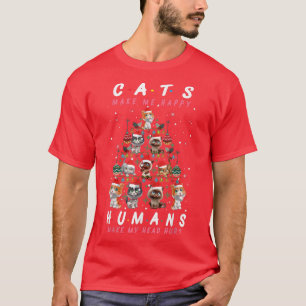 Holiday 365 Cats Christmas Tree Cat Made Me Happy Tシャツ
