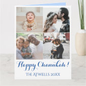 Holiday 4 Photos Happy Chanukah Family White カード (正面)