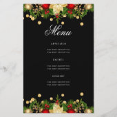 Holiday 50th Birthday Partyプログラム金ゴールド（メニュー付） チラシ (裏面)