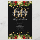 Holiday 60th Birthday Partyプログラム金ゴールド（メニュー付） (正面)