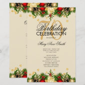 Holiday 70th Birthday Partyプログラム金ゴールド（メニュー付） (正面/裏面)