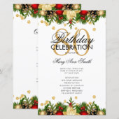 Holiday 80th Birthday Partyプログラム金ゴールド（メニュー付） (正面/裏面)