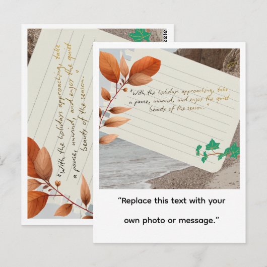 Holiday Abstract Design – Festive Art ポストカード (正面/裏面)