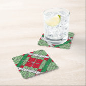 HOLIDAY ARGYLE KNIT スカラップスクエア紙コースター ペーパーコースター (インサイチュ)