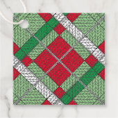 HOLIDAY ARGYLE KNIT スクエアギフトタグ フェイバータグ (正面)