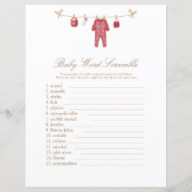 Holiday Baby Boy Shower Game