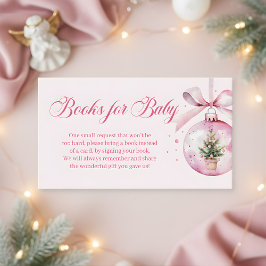 Holiday Baby Shower Books for Baby Christmas エンクロージャーカード