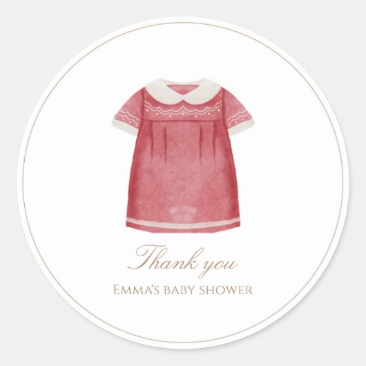 Holiday Baby Shower Round Sticker ラウンドシール (正面)