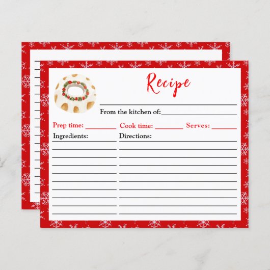 Holiday Baking Bundt Cake Recipe (正面/裏面)