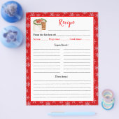 Holiday Baking Christmas Cake Recipe Page チラシ (シングル)