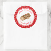 Holiday Baking Christmas Yule Log ラウンドシール (バッグ)