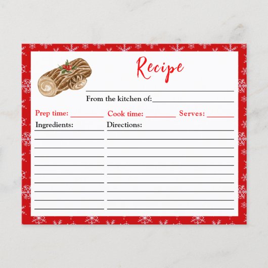 Holiday Baking Christmas Yule Log Recipe (正面)