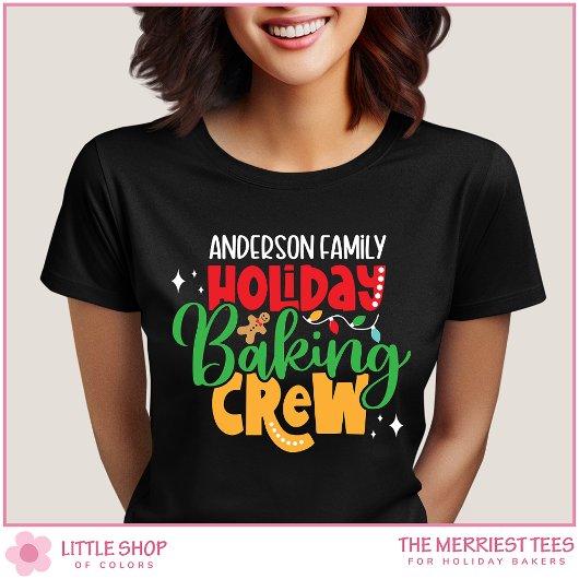 Holiday Baking Crew Customizable Family Christmas Tシャツ