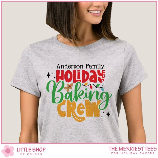 Holiday Baking Crew Personalized Family Christmas Tシャツ