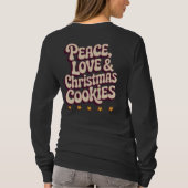 Holiday Baking Vibes Peace Love and Christmas Tシャツ (裏面)