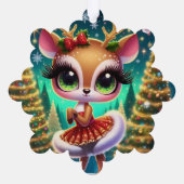 Holiday Ballet Reindeer Star オーナメントカード (裏面)