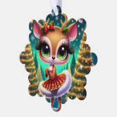 Holiday Ballet Reindeer Star オーナメントカード (左)