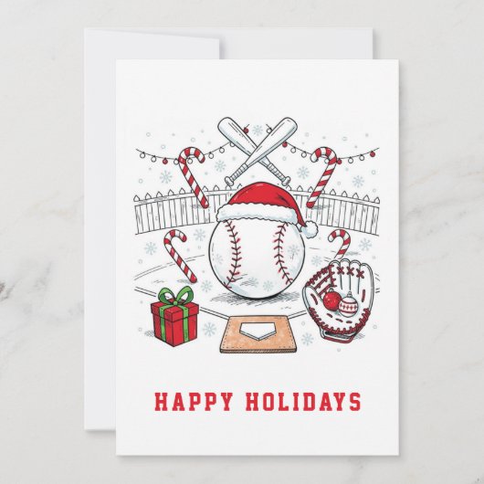 Holiday Baseball Christmas Cards シーズンカード (正面)