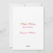 Holiday Baseball Christmas Cards シーズンカード (裏面)