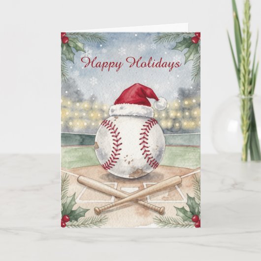 Holiday Baseball Christmas Cards シーズンカード (正面)