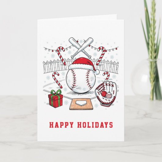 Holiday Baseball Christmas Cards シーズンカード (正面)