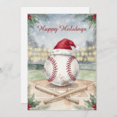 Holiday Baseball Christmas Cards シーズンカード (正面/裏面)
